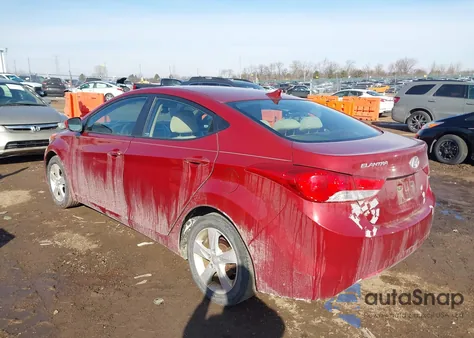 2011 Hyundai Elantra Gls (Ulsan Plant) from USA, damaged, VIN KMHDH4AE4BU098596